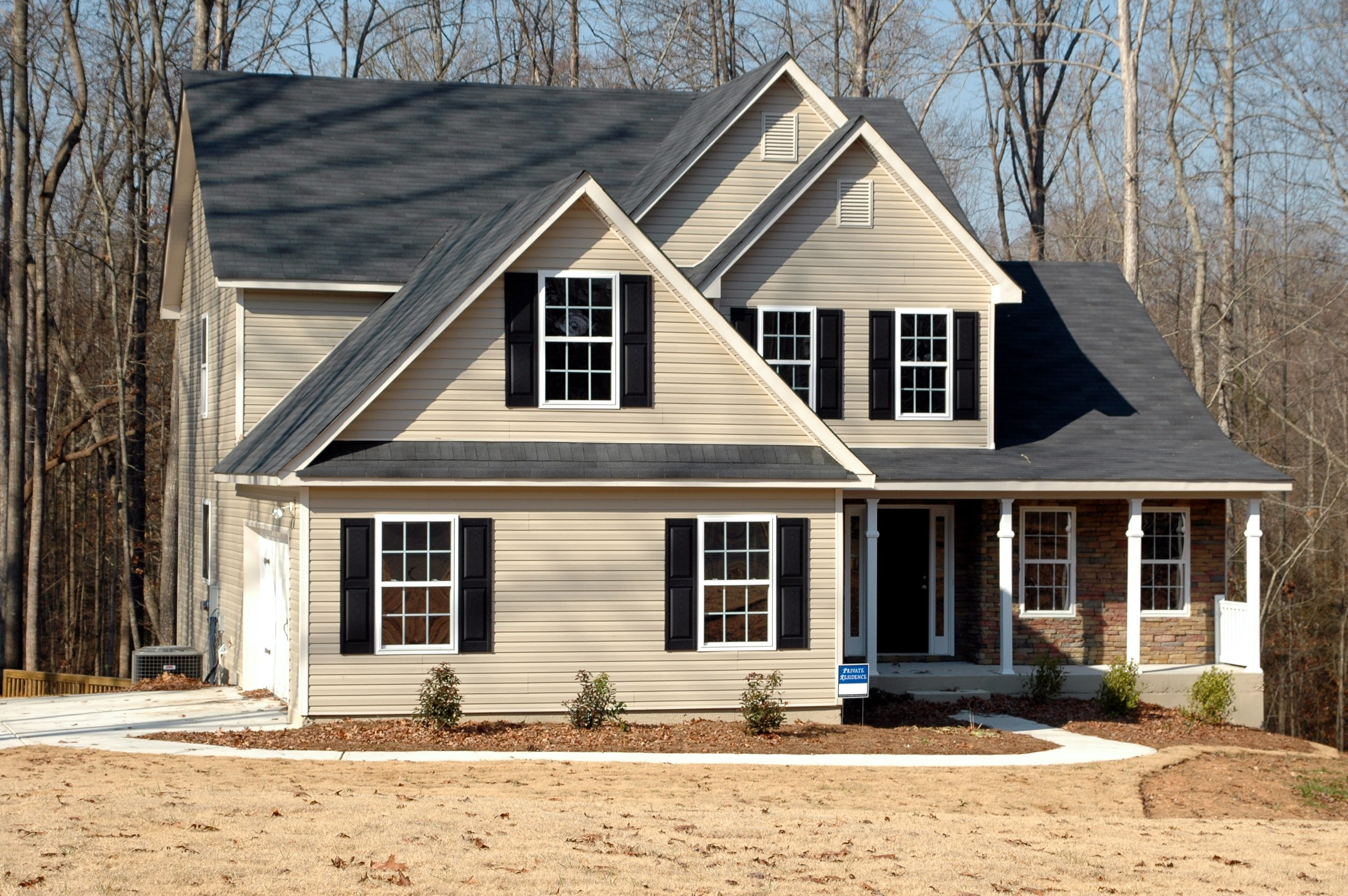 New double-hung replacement windows on a Kansas City home